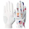 Amy Sport Women's Golf Gloves Left Right Hand with Ball Marker Rain Grip Leather Pack, Ladies Golf Glove All Weather Breathable Soft Size Small Medium Large XL (Wine&Golf, Small-Worn on Right Hand) view 1