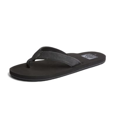 Reef Twinpin Mens Beach Flip Flop, Soft Cushion Footbed, Water Friendly, Black/Black, 7