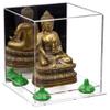 Better Display Cases Versatile Acrylic Display Case - Small Rectangle Box with Mirror, Green Risers and Clear Base 8" x 8" x 8.5" (A015-GRR) view 1