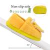JACKSHIBO Girls Boys Home Slippers Warm Dinosaur House Slippers For Toddler Fur Lined Winter Indoor shoes Yello 7-8 Toddler view 4