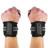 SERIOUS STEEL FITNESS Weightlifting & Powerlifting Wrist Support w/Thumb Loop | Sold as Pair! (Black/Gray Line, 18") view 1