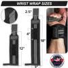 SERIOUS STEEL FITNESS Weightlifting & Powerlifting Wrist Support w/Thumb Loop | Sold as Pair! (Black/Gray Line, 18") view 3