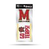 NCAA Maryland Terrapins Double Up Die Cut 2-Piece Sticker Sheet view 1