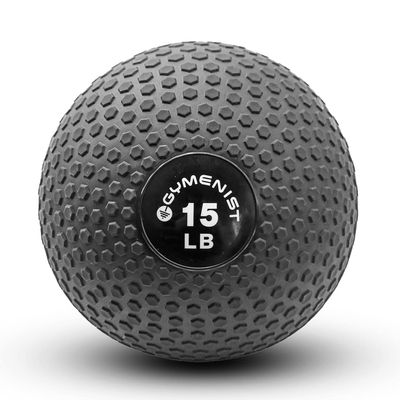 GYMENIST Weighted No Bounce Slam Ball Intensive Workout Training Gym Exercise Weight Balls Equipment (15-LB, Black Classic)