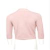 Women's Classic 3/4 Sleeve Open Front Lightweight Cropped Cardigans Sweaters (S-XL) WCD001 - Dust Pink - Small - A1A view 3