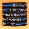 15 Band of Brothers Wristbands with The Thin Blue Line view 2