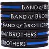 15 Band of Brothers Wristbands with The Thin Blue Line view 3