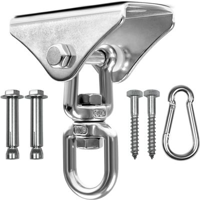Yes4All 1000 LB Punching Heavy Bag Hanger, Steel Heavy Duty Swing Hanger Bolts for Wood and Concrete - 360 Swing