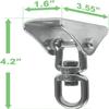 Yes4All 1000 LB Punching Heavy Bag Hanger, Steel Heavy Duty Swing Hanger Bolts for Wood and Concrete - 360 Swing view 2