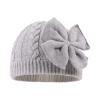 JANGANNSA Winter Warm Knitted Baby Hat for Girls Cotton Lined Infant Toddler Hat Autumn Cute Bow Classic Girls Beanie 0-6Y (Gray, L) view 2