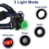 GRACETOP Greenlight LED Headlamp, 1800 Lumens Zoomable Hunting LED Head lamp Flashlight, Hands-Free Headlight Torch Lamp for Hunting Hiking Camping Fishing Reading Running view 4