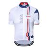 JPOJPO USA Cycling Jersey Men Short Sleeve Bike Shirts Biking Jersey Summer American Bicycle Tops with 3 Pockets Reflective view 1