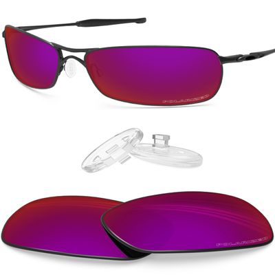 BlazerBuck Anti-salt Polarized Replacement Lenses & Nose Pad for Oakley Crosshair 2.0 OO4044 - Burned Starry