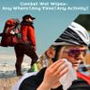 Combat Wipes ACTIVE Outdoor Wet Wipes - Extra Thick Camping Gear, Biodegradable, Body & Hand Cleansing/Refreshing Cloths for Backpacking & Gym w/Natural Aloe & Vitamin E(4 packs, 25 wipes each) view 3