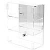 Plymor Clear Acrylic Rectangular Locking Display Case, 2 Shelves (Mirrored), 12.75" H x 10.25" W x 5" D view 1