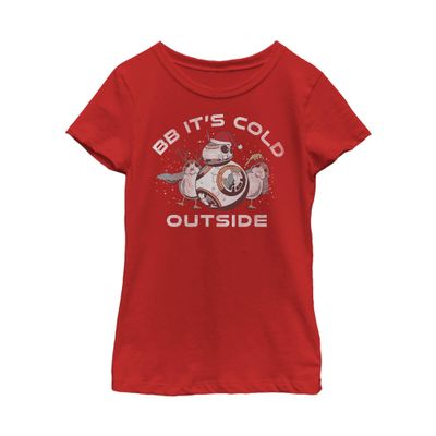 Fifth Sun girls Star Wars: the Last Jedi Bb Cold Short Sleeve Tee T Shirt, Red, X-Small US