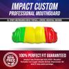 Impact All Sports Mouthguard Lacrosse, Football, Hockey, Basketball, Jiu-Jitsu, and More, Breathable Mouthguard for Youth Adults, Professional Custom-Fit, Green, Yellow & Red view 2
