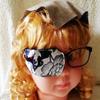 FANCY PUMPKIN Cartoon Christmas Eye Patch Single Glasses Cover Amblyopia Treatment for Kids(Left Eye), D view 2
