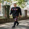 SCREENSHOT SPORTS-P11977 Mens Premium Hip Hop Fashion Pockets Fleece Pants - Athletic Jogger Chenille Embroidery Fitness Utility Sweatpants-Black-XLarge view 2
