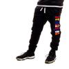 SCREENSHOT SPORTS-P11977 Mens Premium Hip Hop Fashion Pockets Fleece Pants - Athletic Jogger Chenille Embroidery Fitness Utility Sweatpants-Black-XLarge view 3