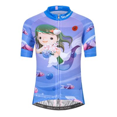 Kid Children Boys' Girls' Short Sleeve Cycling Jersey for Youth