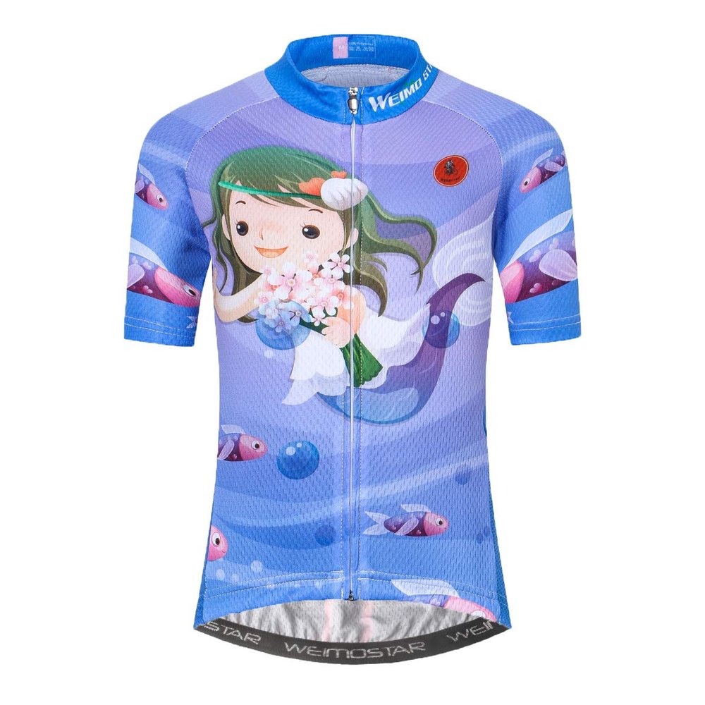 Kid Children Boys' Girls' Short Sleeve Cycling Jersey for Youth