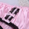 vastwit Silky Satin Ruffled Lace Trim Panties for Men Sissy Knickers French Maid Crossdressing Underwear Pink Medium view 2