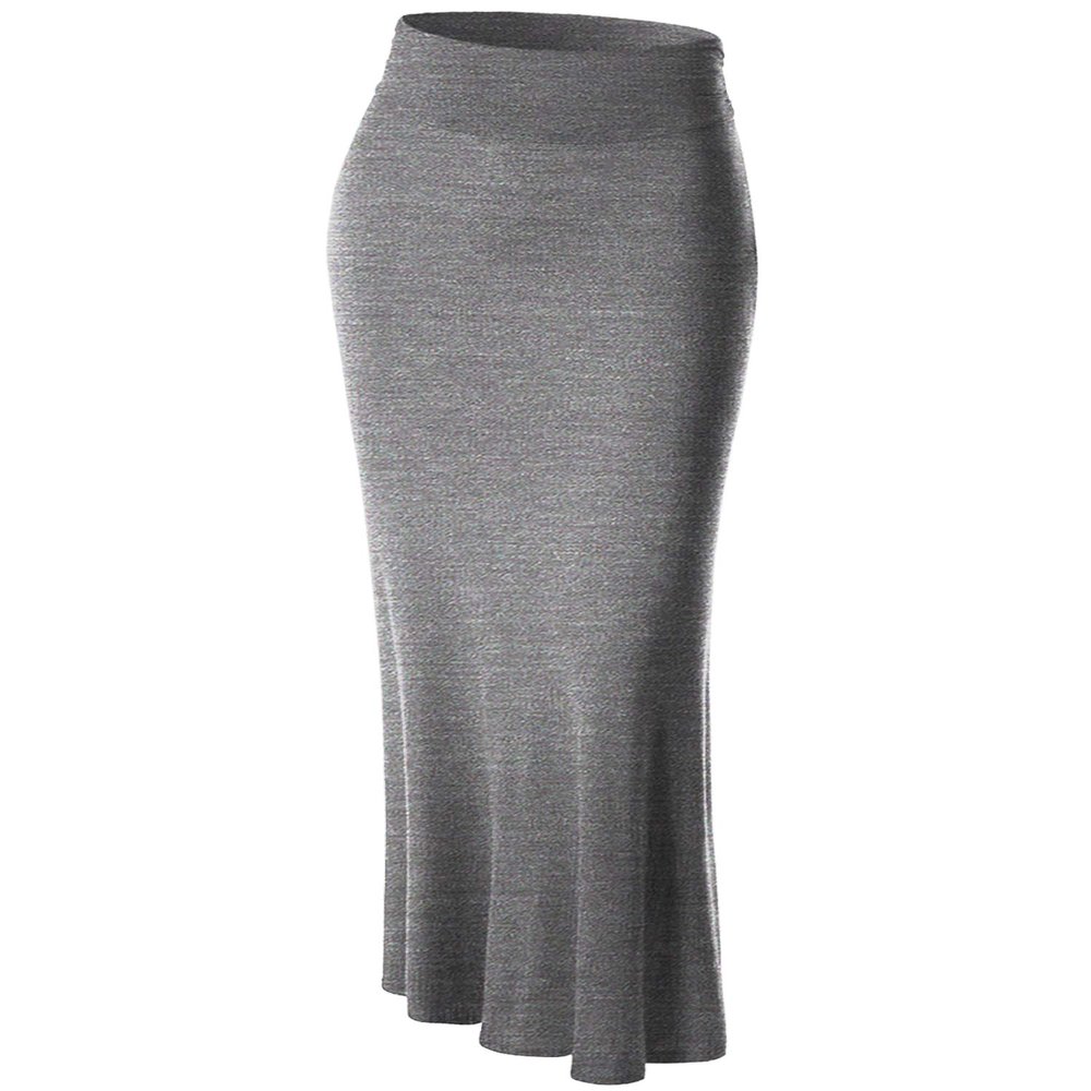 Lock and Love LL WB296 Womens Lightweight Floor Length Maxi Skirt M HDG