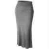 Lock and Love LL WB296 Womens Lightweight Floor Length Maxi Skirt M HDG view 1