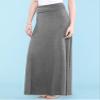 Lock and Love LL WB296 Womens Lightweight Floor Length Maxi Skirt M HDG view 2