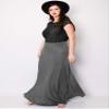 Lock and Love LL WB296 Womens Lightweight Floor Length Maxi Skirt M HDG view 3