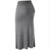 Lock and Love LL WB296 Womens Lightweight Floor Length Maxi Skirt M HDG view 4
