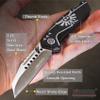 KCCEDGE BEST CUTLERY SOURCE EDC Pocket Knife Camping Accessories Hunting Knife Razor Sharp Edge Folding Knife for Camping Gear Survival Kit Tactical Knife 56003 (Black) view 2
