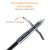 maifield Bowfishing Head Carbon-Fiber Arrow Shafts 2 Mechanical Barbs 2.5" Holding Area Archery Broadhead Fits 5/16" Fishing Arrow Shaft 3 PK (3 Pack- Carbon Fiber- Shaft) view 3
