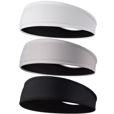 Braylin Men's Headbands, 3-Pack Head Band for Men, Sport Sweatbands for Running Fitness Yoga Cycling, Sweat Wicking Non Slip