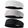 Braylin Men's Headbands, 3-Pack Head Band for Men, Sport Sweatbands for Running Fitness Yoga Cycling, Sweat Wicking Non Slip view 1