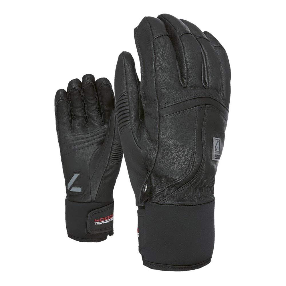 Level Men's Off Piste Leather Winter Glove, Black, 7/S