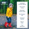 NORTY PVC Rain Boots for Kids - Waterproof PVC Boots Boys and Girls Solid & Printed Rainboots for Toddlers and Kids - Red, Black view 2