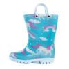 NORTY PVC Rain Boots for Kids - Waterproof PVC Boots Boys and Girls Solid & Printed Rainboots for Toddlers and Kids - Blue Unicorns view 1