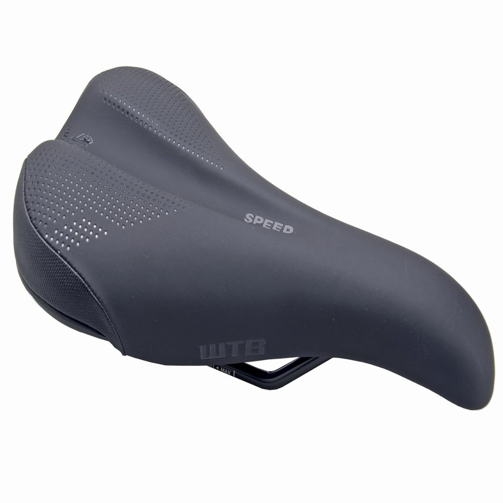 WTB Speed Bike Seat (Saddle) - Comfortable Thick Padding - Shock-Absorbing Base - Mountain, Urban & E-Bikes (Cromoly Rail)
