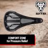 WTB Speed Bike Seat (Saddle) - Comfortable Thick Padding - Shock-Absorbing Base - Mountain, Urban & E-Bikes (Cromoly Rail) view 3
