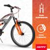 Huffy Valcon 20" Boy's Mountain Bike, Ideal for Ages 5-9, Rugged and Durable Design, Full Suspension, 6 Speed, Adjustable, Twist Grip Shifting, Sturdy and Durable, Kickstand Included, Easy to Assemble view 2