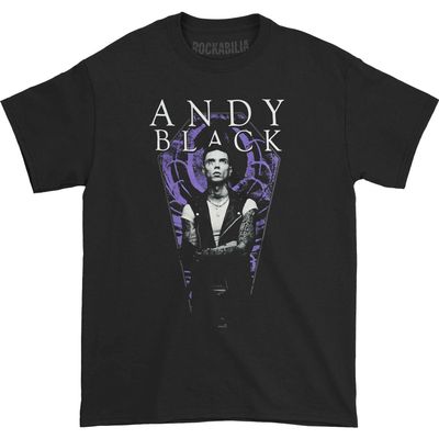 Andy Black Men's Purple Coffin Tee T-Shirt X-Large Black