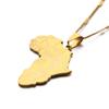 Africa Map with Ghana Pendant Necklaces Jewelry for Women Men Trendy African Maps Charm Jewellery (Gold) view 1