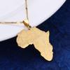 Africa Map with Ghana Pendant Necklaces Jewelry for Women Men Trendy African Maps Charm Jewellery (Gold) view 2