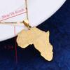 Africa Map with Ghana Pendant Necklaces Jewelry for Women Men Trendy African Maps Charm Jewellery (Gold) view 3
