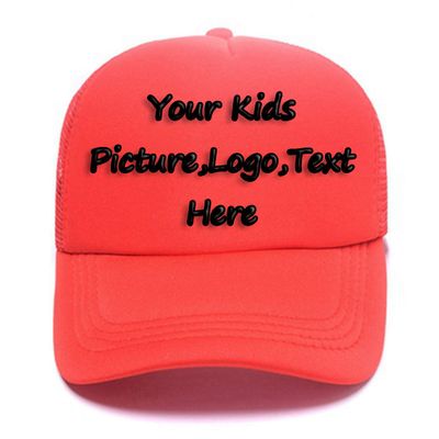 Design You Own Kids Hats, Boys Girls Outdoor Funny Baseball Hats Breathable Mesh Snapback Sunhat