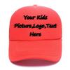 Design You Own Kids Hats, Boys Girls Outdoor Funny Baseball Hats Breathable Mesh Snapback Sunhat view 1