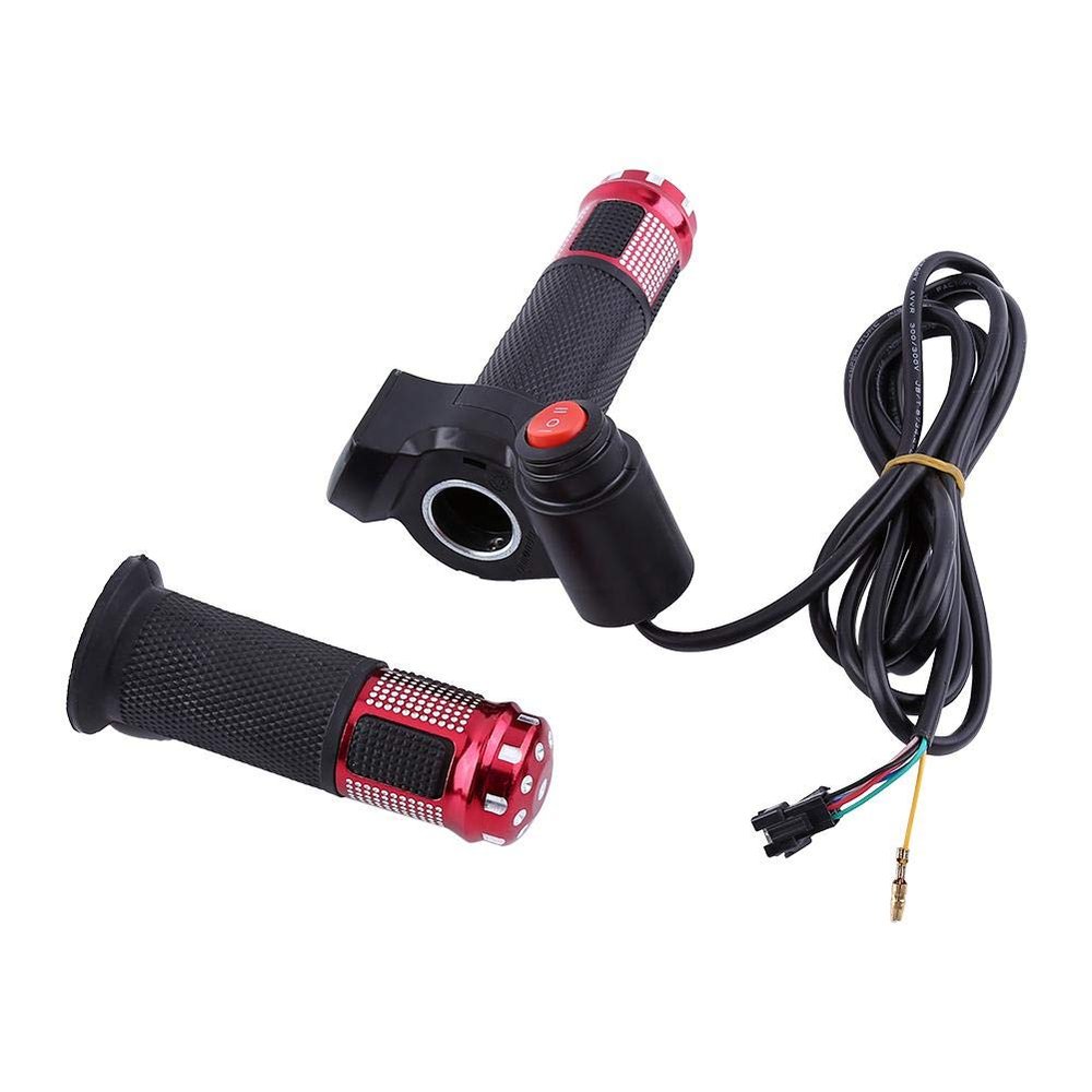 Electric Scooter Throttle, 3 Speed Grip with LED Display Ergonomic Handlebar Throttle E-Scooter Grip Durable Construction Easy Plug and Play Install for Commuters Students Urban Riders
