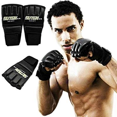 Boxing Gloves Sport Men Half Finger Kick Training